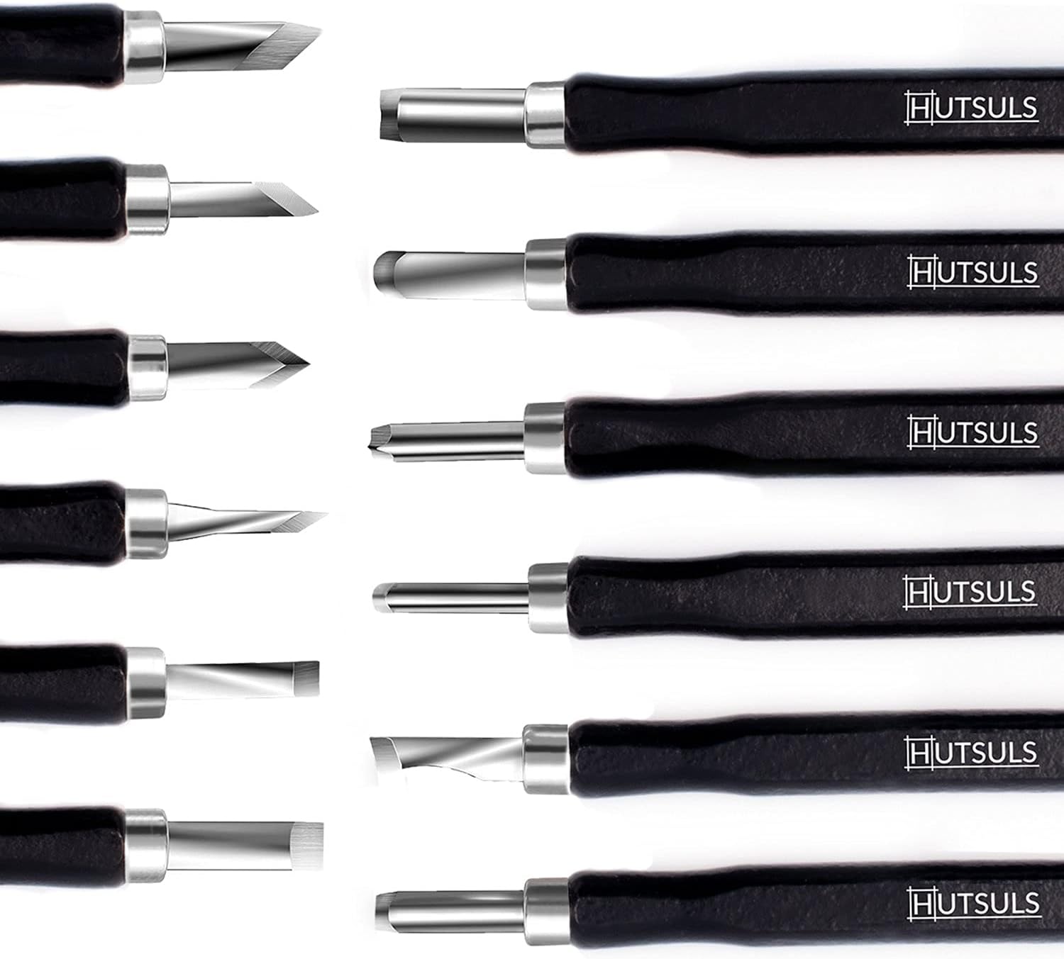 Hutsuls Wood Carving Tools Set - Easy to Use 12 pcs Mini Wood Chisel Beginner Wood Carving Kit for Adults & Kids Carving Kit Gift